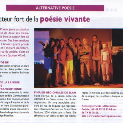 Prog saison culturelle 2013/2014 Clermont-Ferrand (63)